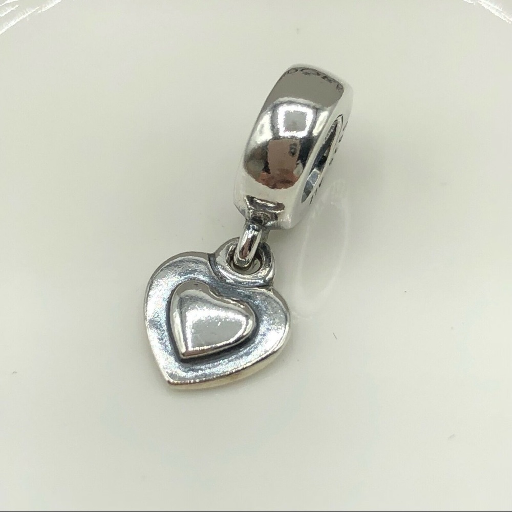 Retired Pandora Dangling Heart Bracelet Charm